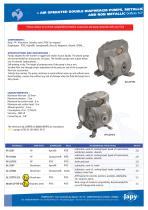 Pneumatic double diaphragm pumps, metallic/plastic 1/2'': PP1/2xx - AL1/2xx - INOX1/2xx