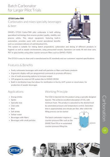 OMVE CF310 Batch Carbonator