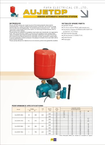 AUJETDP series automatic booster system