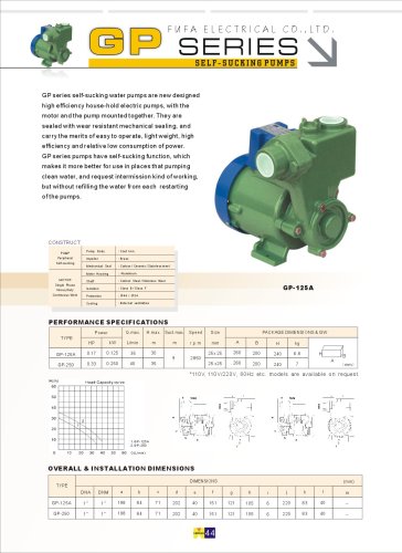 GP series self-sucking pumps