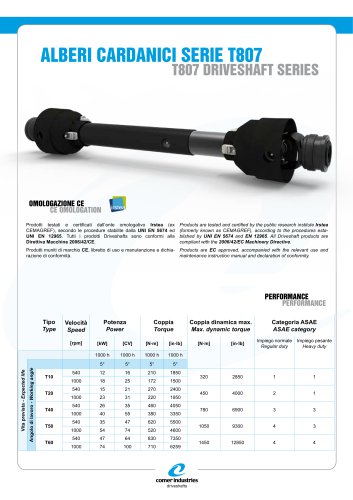 Driveshafts - T807 SERIES