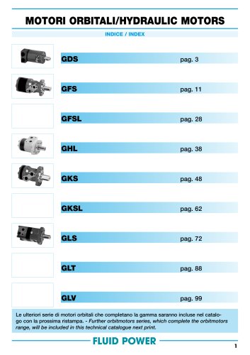 Orbit motors technical catalogue