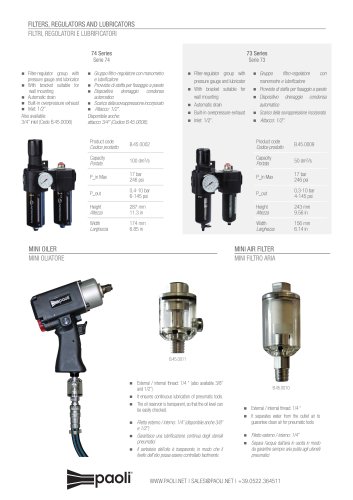 Filters, Regulators & Lubricators