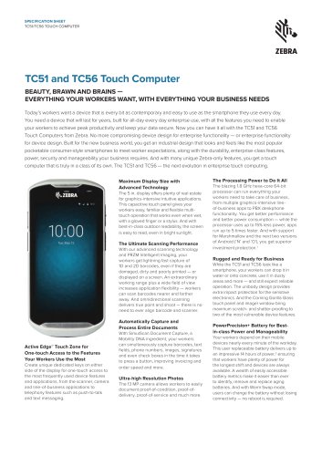 TC51 and TC56 Touch Computer