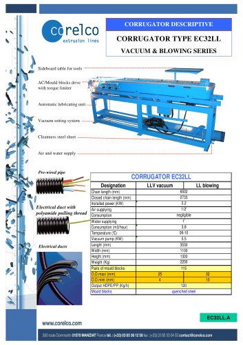 CORRUGATOR TYPE EC32LL VACUUM & BLOWING SERIES