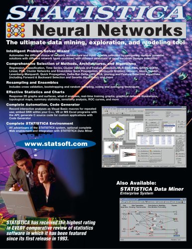 STATISTICA Neural Networks