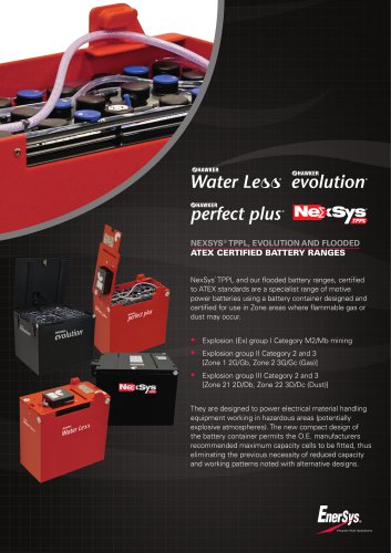NEXSYS&reg; TPPL, EVOLUTION AND FLOODED