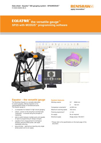 Equator 300 gauging system - SP25/MODUS