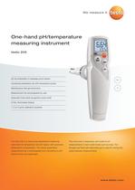 One-hand pH/temperature measuring instrument - testo 205