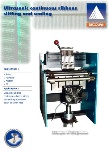 Ultrasonic continuous ribbons slitting and sealing