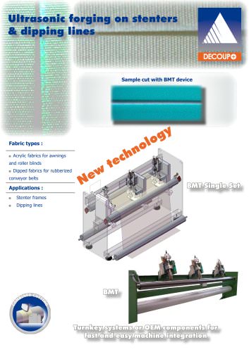 Ultrasonic forging on stenters & dipping lines