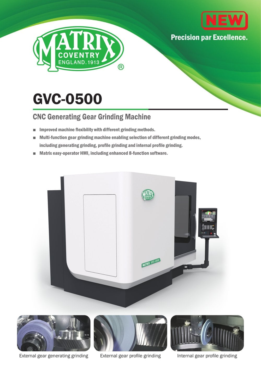 GVC-0500 CNC Generating Gear Grinding Machine - Matrix Machine Tool (Coventry) Ltd.
