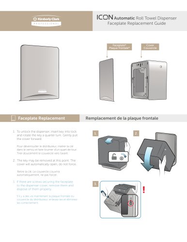 Automatic Roll Towel Dispenser Faceplate Replacement Guide
