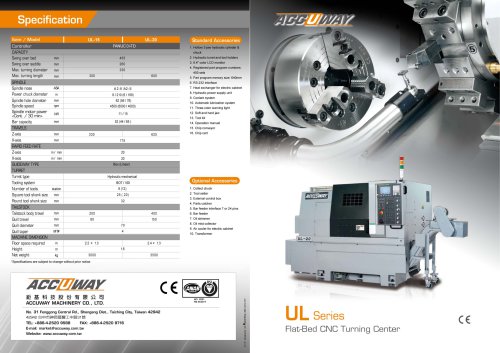 UL Series Flat-Bed CNC Turning Center