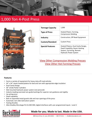 1,000 Ton 4 - Post Press