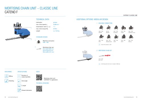Product sheet: Mortising Chain Unit BENZ CATENO F