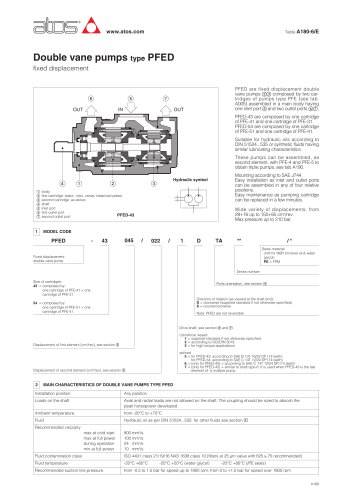 Double vane pumps