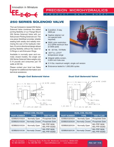 250 SERIES SOLENOID VALVE