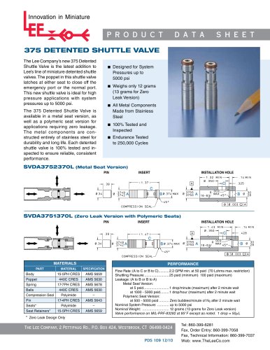 375 DETENTED SHUTTLE VALVE