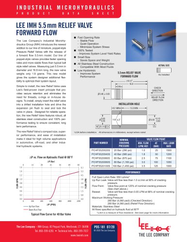 5.5mm Relief Valve Forward Flow