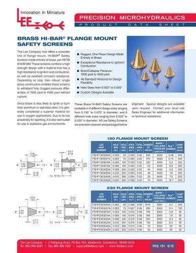 BRASS HI-BAR® FLANGE MOUNT SAFETY SCREENS