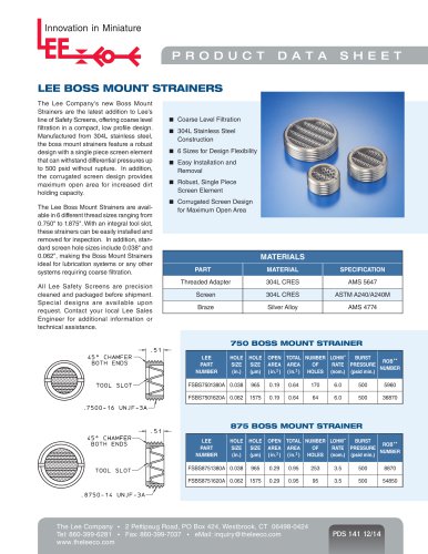 LEE BOSS MOUNT STRAINERS