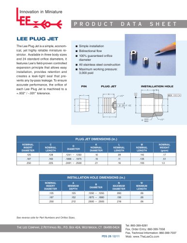 LEE PLUG JET