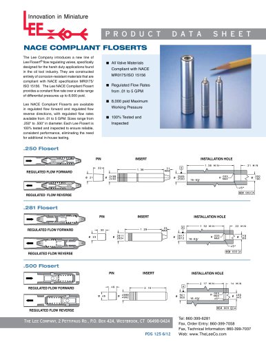 NACE COMPLIANT FLOSERT