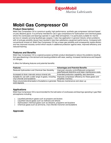 Mobile Gas Compressor Oil