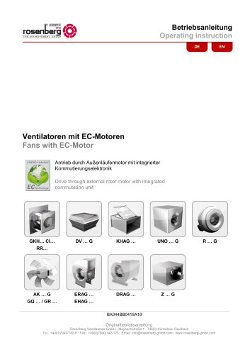 Fans with EC-drives