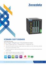 3onedata | ICS6400-12GT12GS4XS Datasheet | 28-port Gigabit /10Gigabit Layer 3 Industrial Ethernet Switch