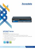 3onedata | NP3008T | 8-port RS-232/485/422 Rackmount Serial Device Server