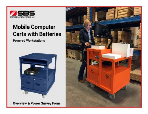 Mobile Computer Carts with Batteries