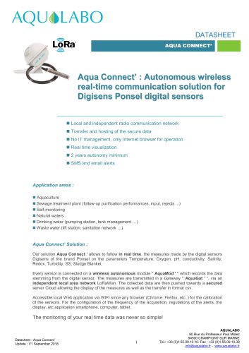 Wireless communication digital sensor Aqua Connect