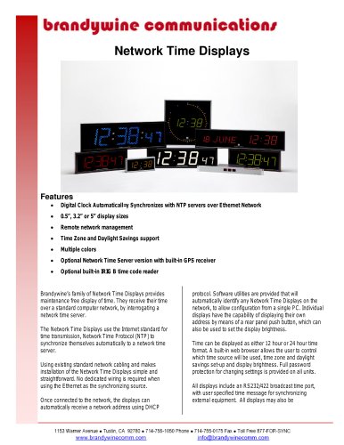 Network Time Display