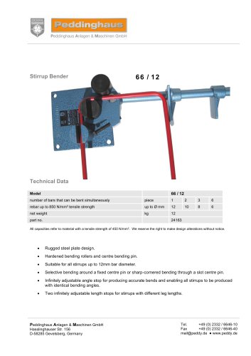 Stirrup bender 66/12