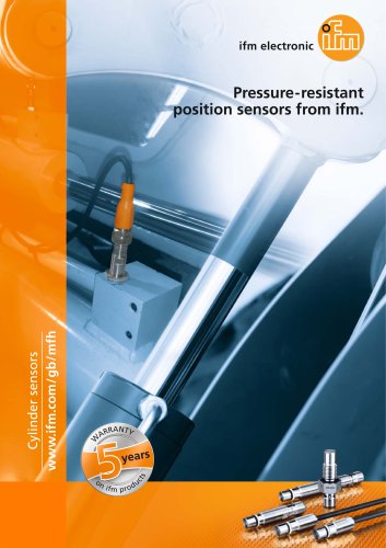 Pressure-resistant position sensors from ifm.