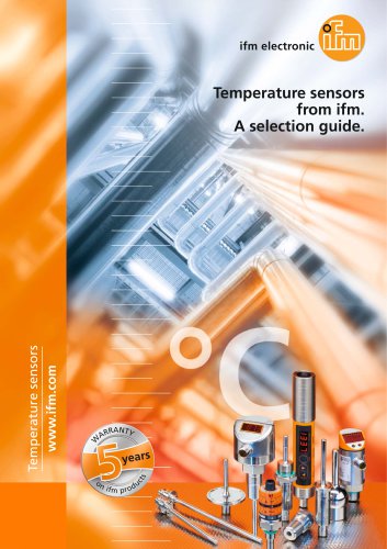 Temperature sensors from ifm. A selection guide.