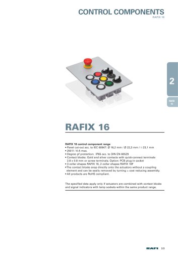 Chapter 2.1 "Control Components RAFIX 16" from the catalog ?Electromechanical Components 2015?