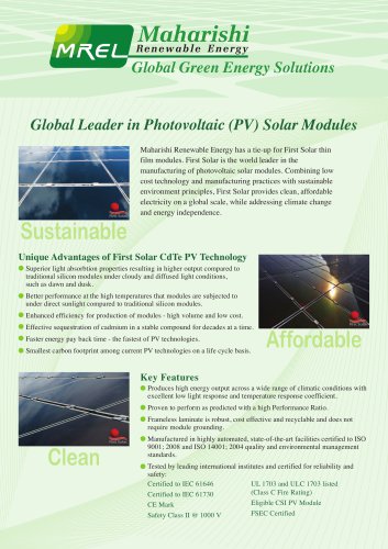 PV Solar Modules