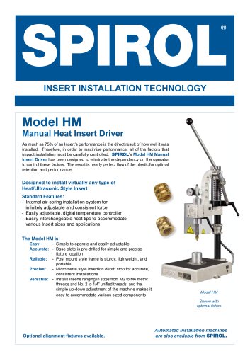 Model HM - Manual Heat Insert Driver