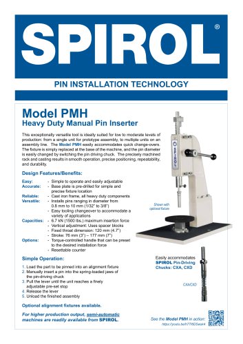 Model PMH - Heavy Duty Manual Pin Inserter