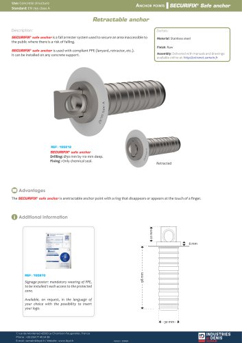 SECURIFIX safe anchor