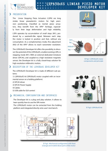 LSPA30uXS Linear Piezo Motor Developer Kit