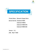 Gasboard 7500H series oxygen sensor technical specification