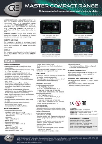 MASTER COMPACT RANGE SALES DOCUMENTATION