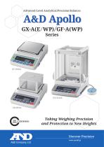 A&D Apollo GX-A(E/WP) & GF-A(WP) series of advanced-level analytical/precision balances