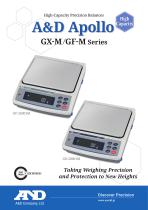 A&D Apollo GX-M/GF-M series of high-capacity precision balances