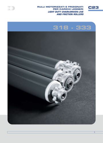 Light duty chain-driven friction rollers