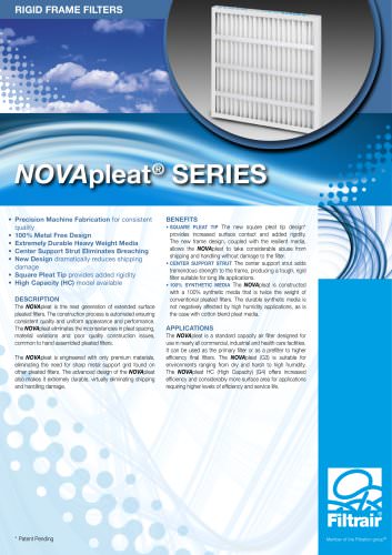 NOVApleat Series Filters